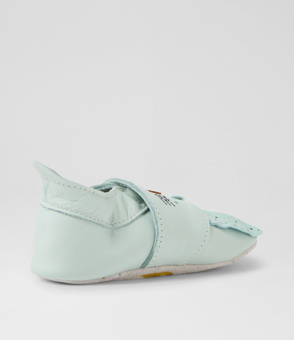 Bobux Ss Hopsy Infant Seafoam Leather Flat Shoes