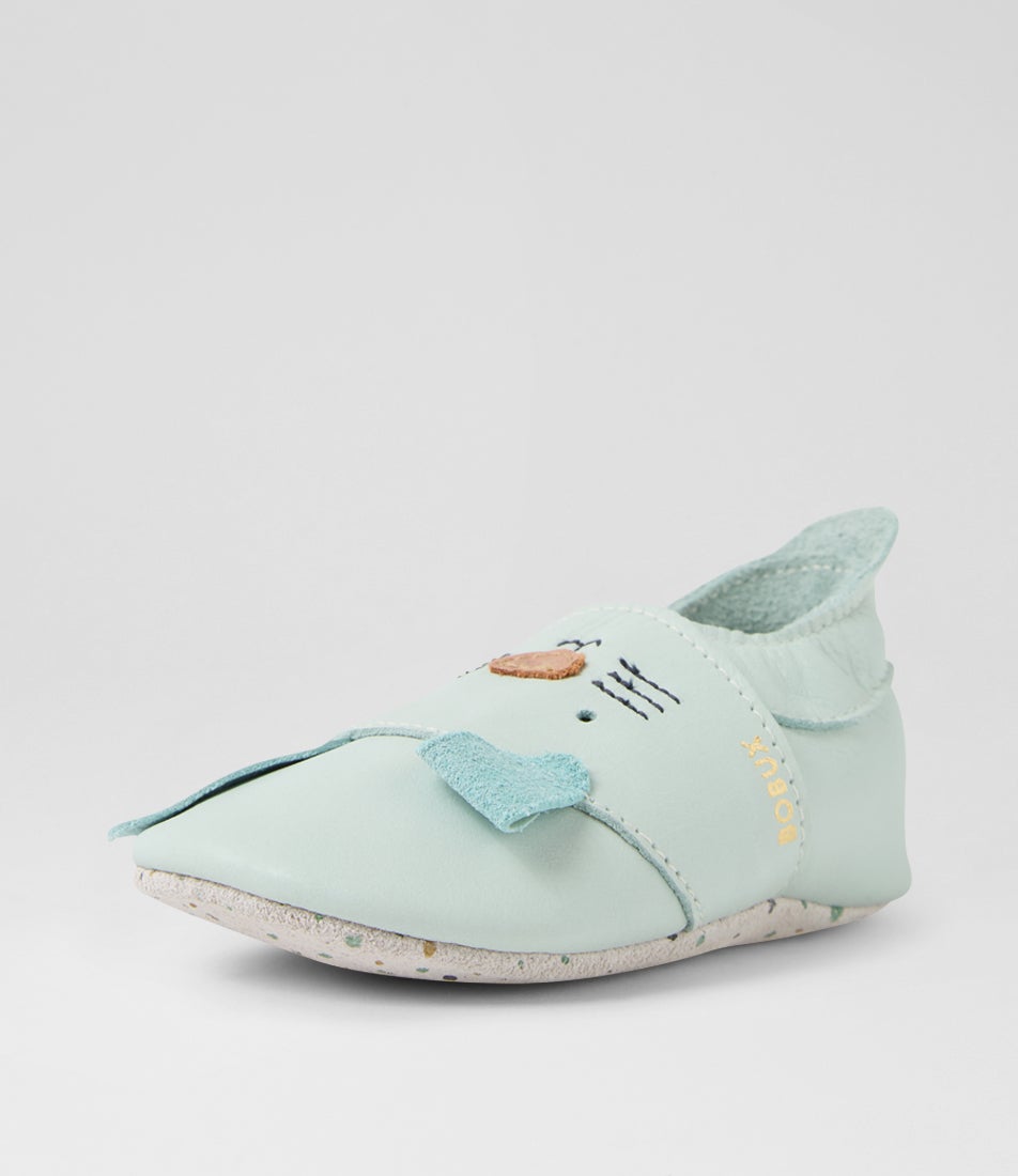 Bobux Ss Hopsy Infant Seafoam Leather Flat Shoes