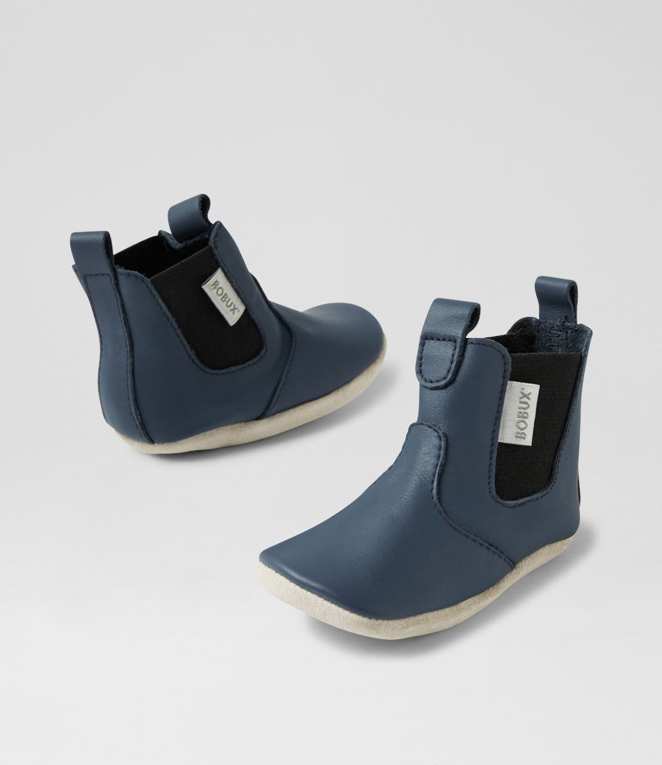 bobux Ss Jodhpur Infant Navy Leather Ankle Boots