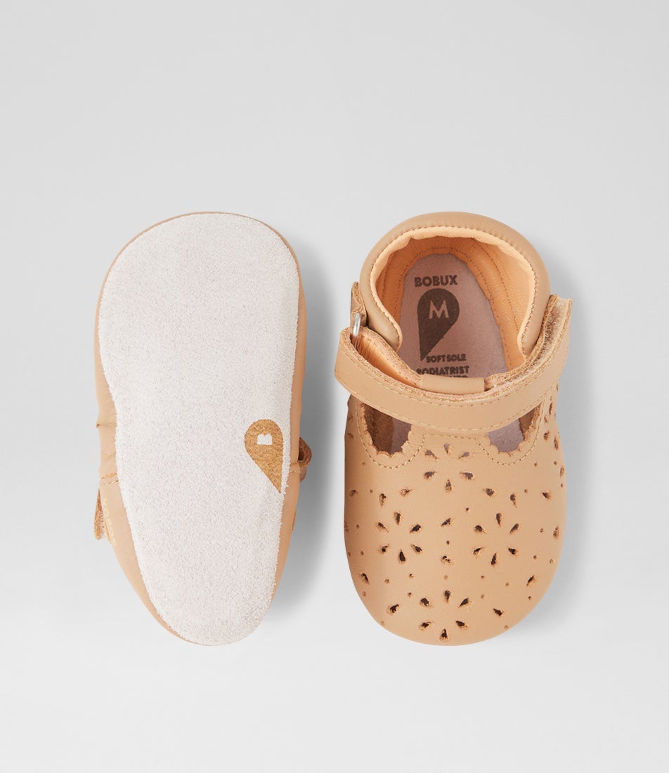Bobux Ss Lacey Infant Doe Leather Flat Shoes