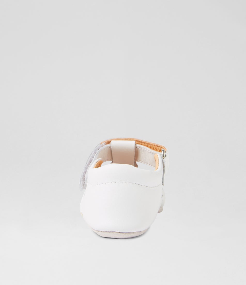 Bobux Ss Lacey Infant White Leather Flat Shoes