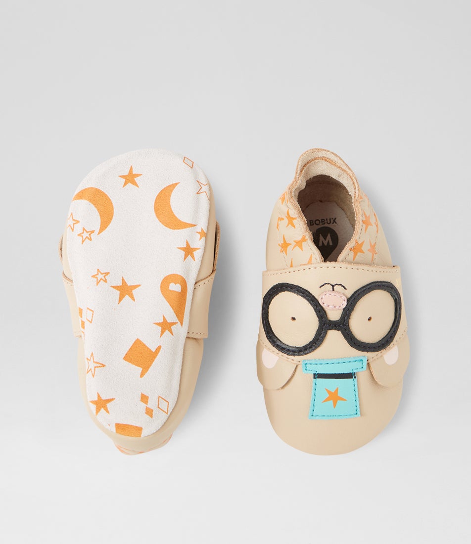 Bobux Ss Magic Mouse Smoke Grey Leather Flat Shoes