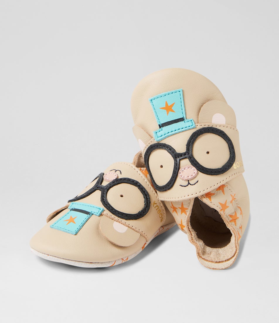 bobux Ss Magic Mouse Smoke Grey Leather Flat Shoes