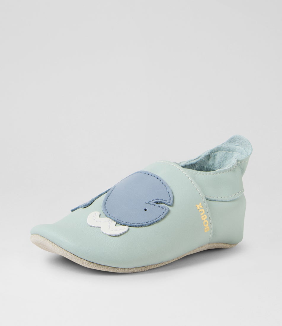 Bobux Ss Moby Infant Sky Grey Leather Flat Shoes