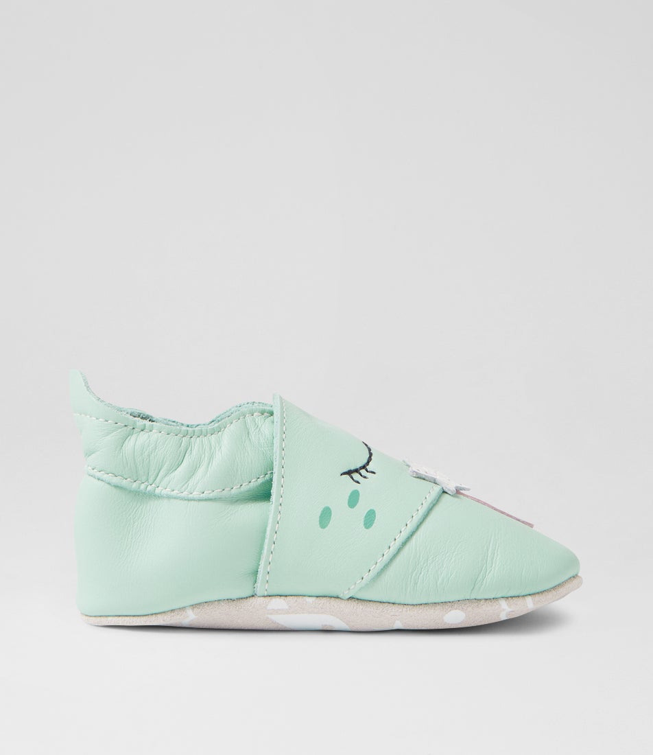 Bobux Ss Narwhal Birds Egg Leather Flat Shoes