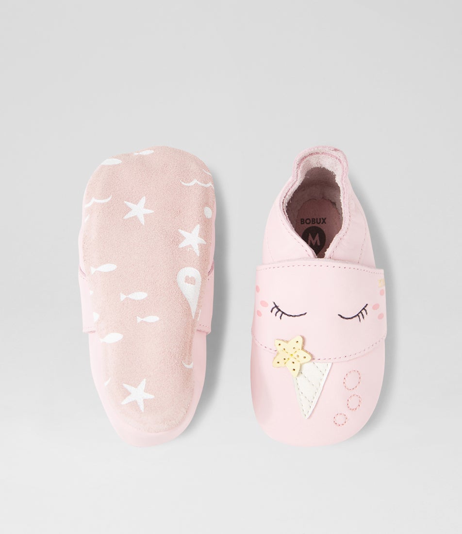 Bobux Ss Narwhal Parfait Pink Leather Flat Shoes