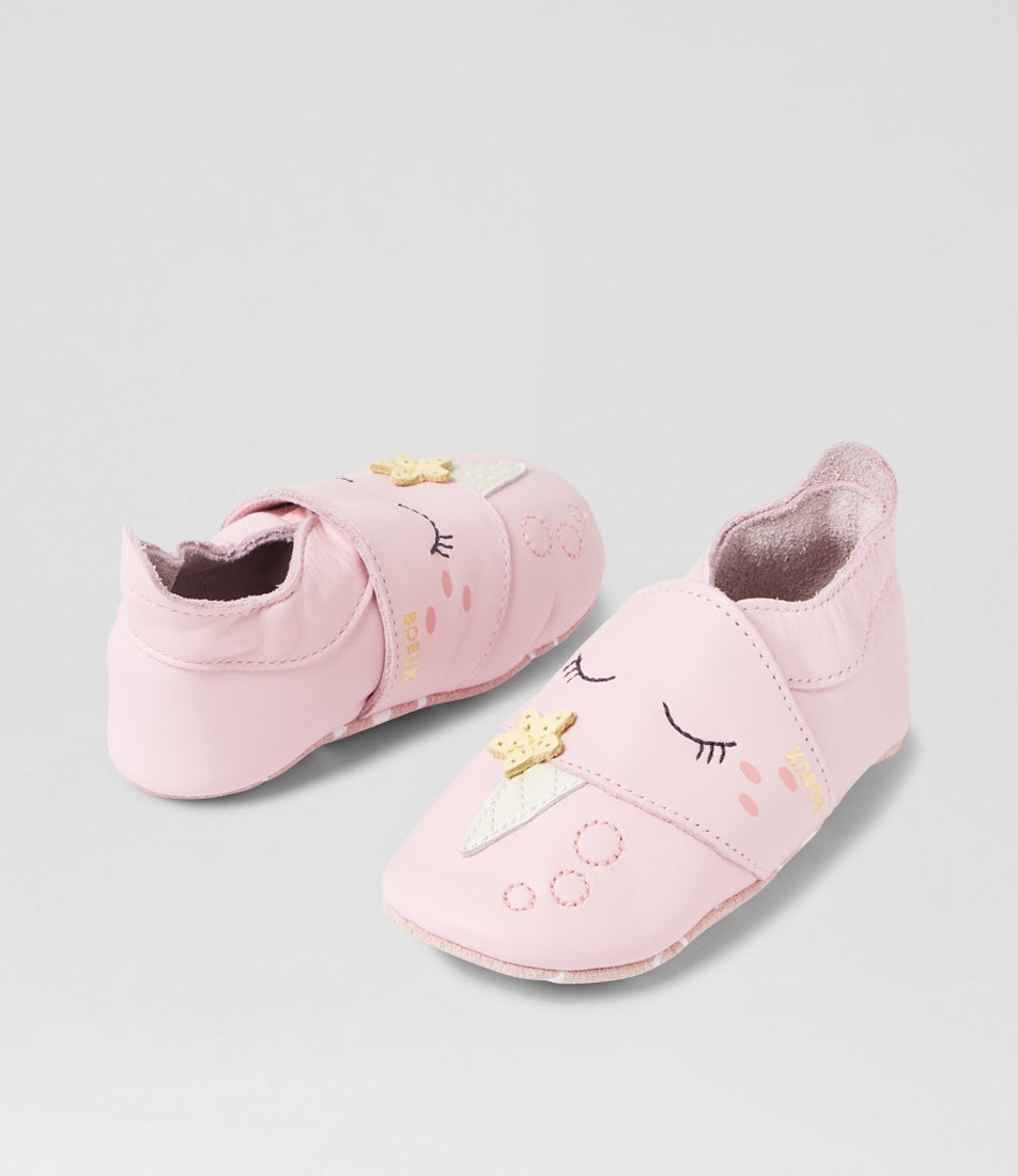 bobux Ss Narwhal Parfait Pink Leather Flat Shoes