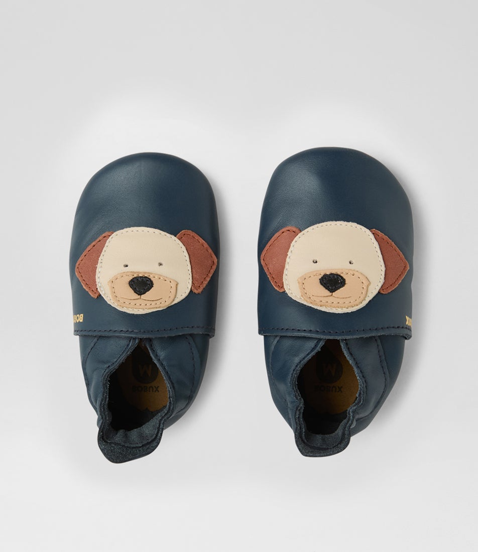 bobux Ss Puppy Infant Navy Leather Flat Shoes