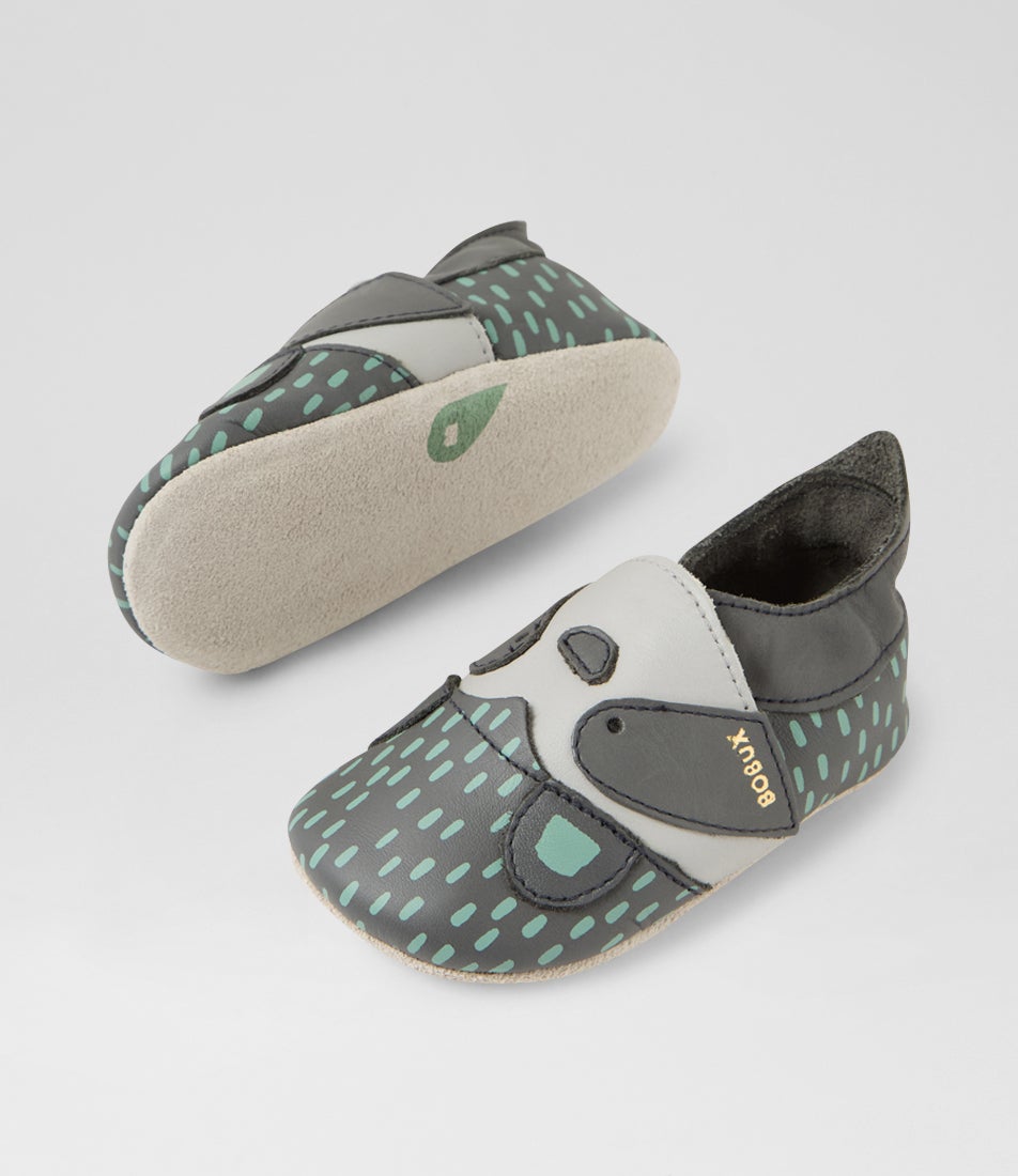 Bobux Ss Rascal Infant Charcoal Leather Flat Shoes