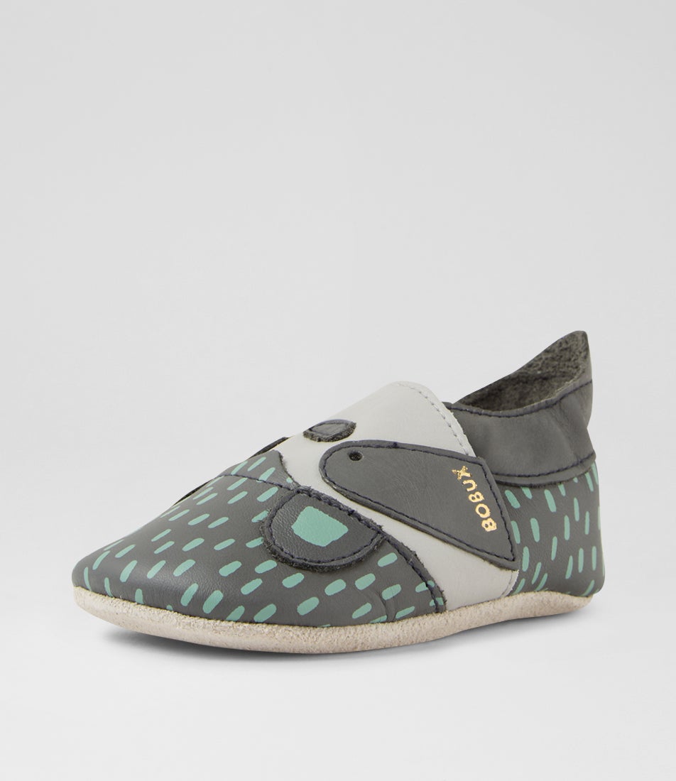 Bobux Ss Rascal Infant Charcoal Leather Flat Shoes
