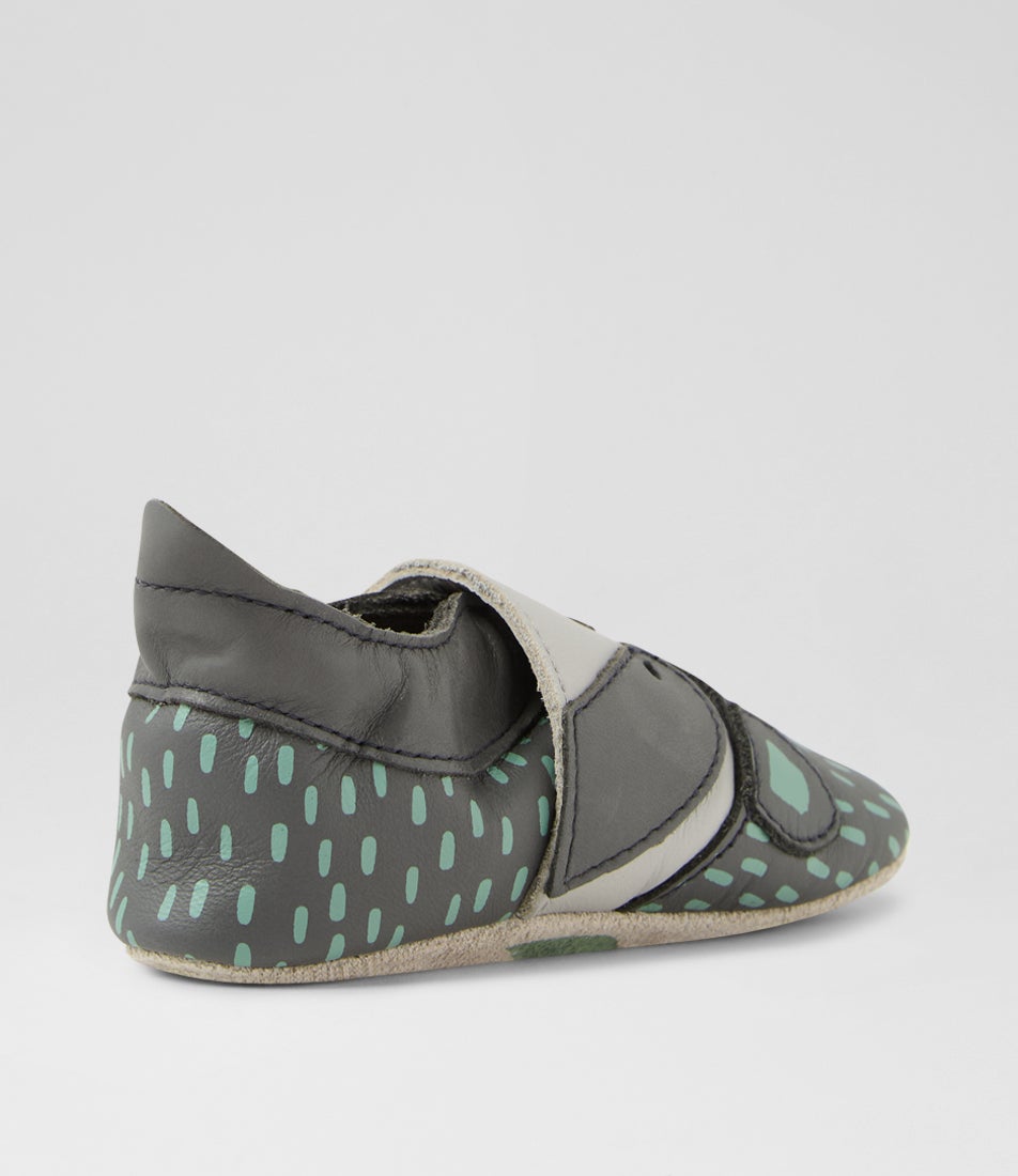 Bobux Ss Rascal Infant Charcoal Leather Flat Shoes