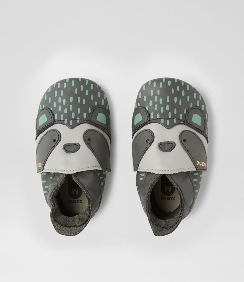 bobux Ss Rascal Infant Charcoal Leather Flat Shoes
