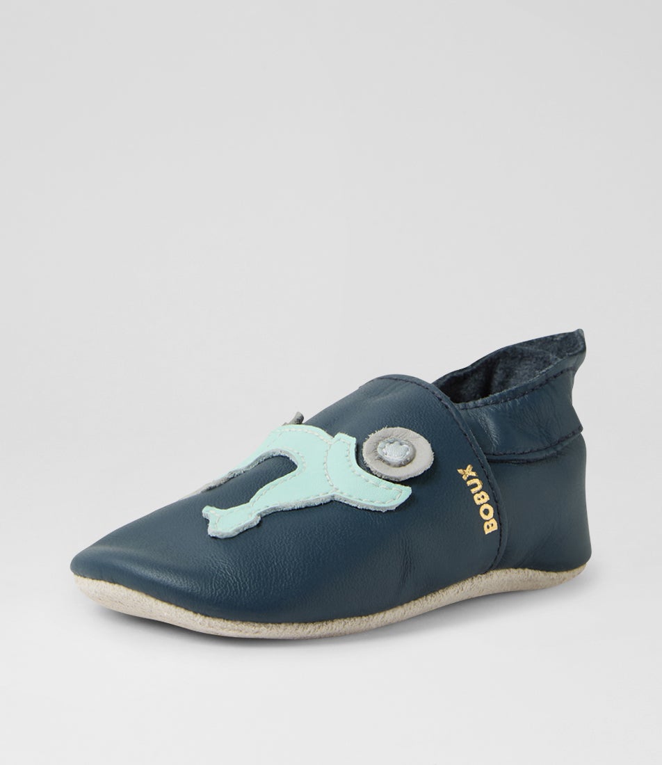 Bobux Ss Scoot Infant Navy Leather Flat Shoes
