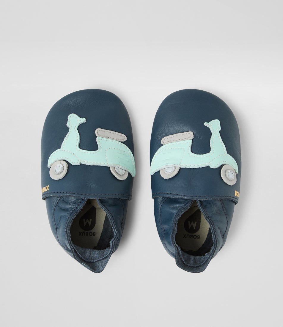 bobux Ss Scoot Infant Navy Leather Flat Shoes
