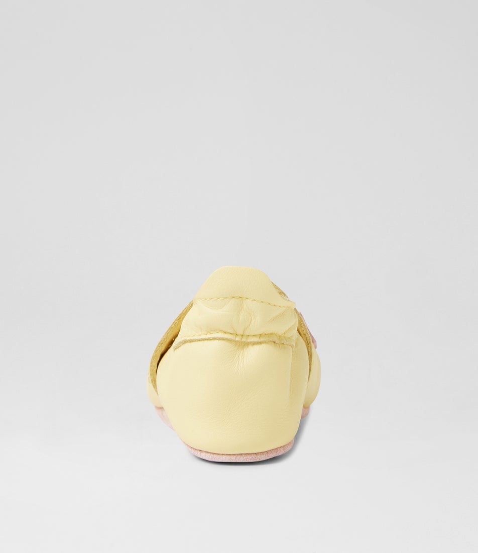 Bobux Ss Seahorse Pale Banana Leather Flat Shoes