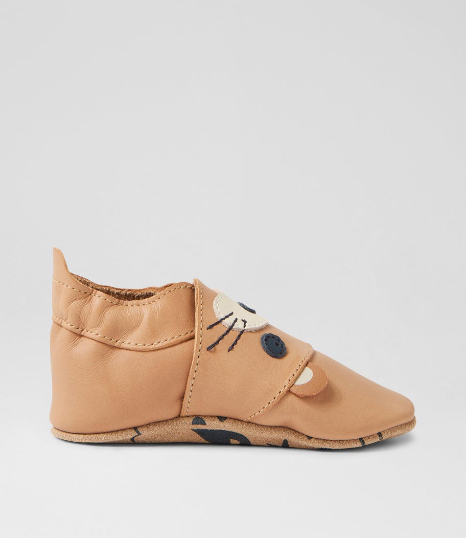 Bobux Ss Seal Caramel Leather Flat Shoes