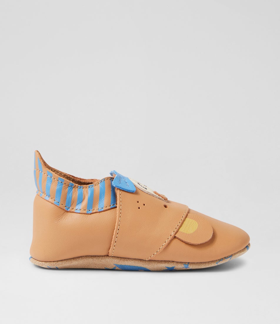 Bobux Ss Smart Bear Biscuit Leather Flat Shoes