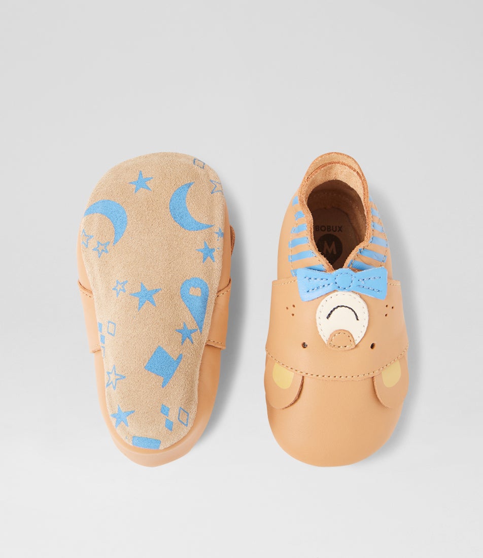 Bobux Ss Smart Bear Biscuit Leather Flat Shoes