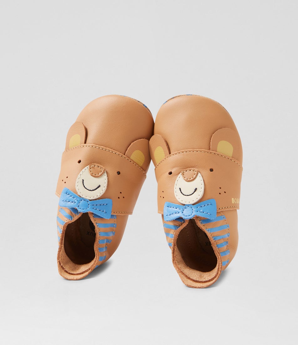 bobux Ss Smart Bear Biscuit Leather Flat Shoes