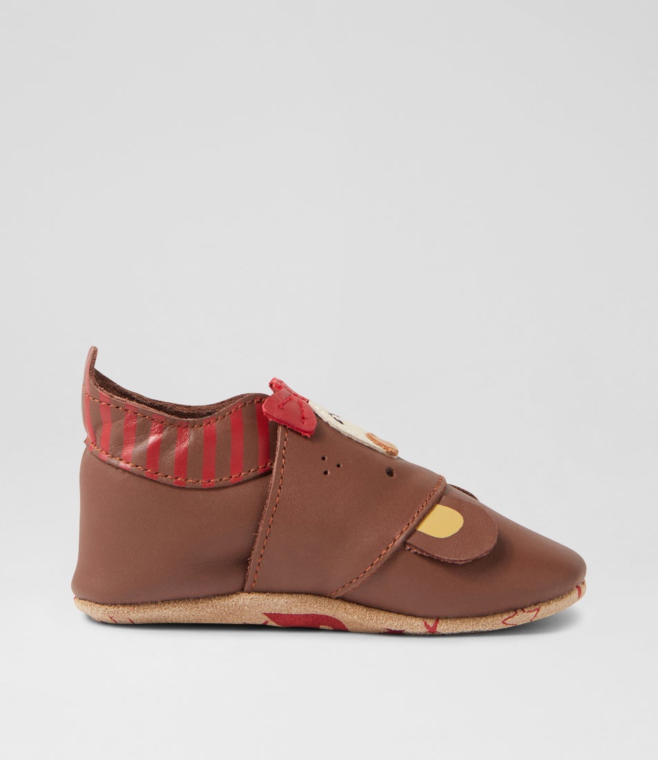 Bobux Ss Smart Bear Cappuccino Leather Flat Shoes