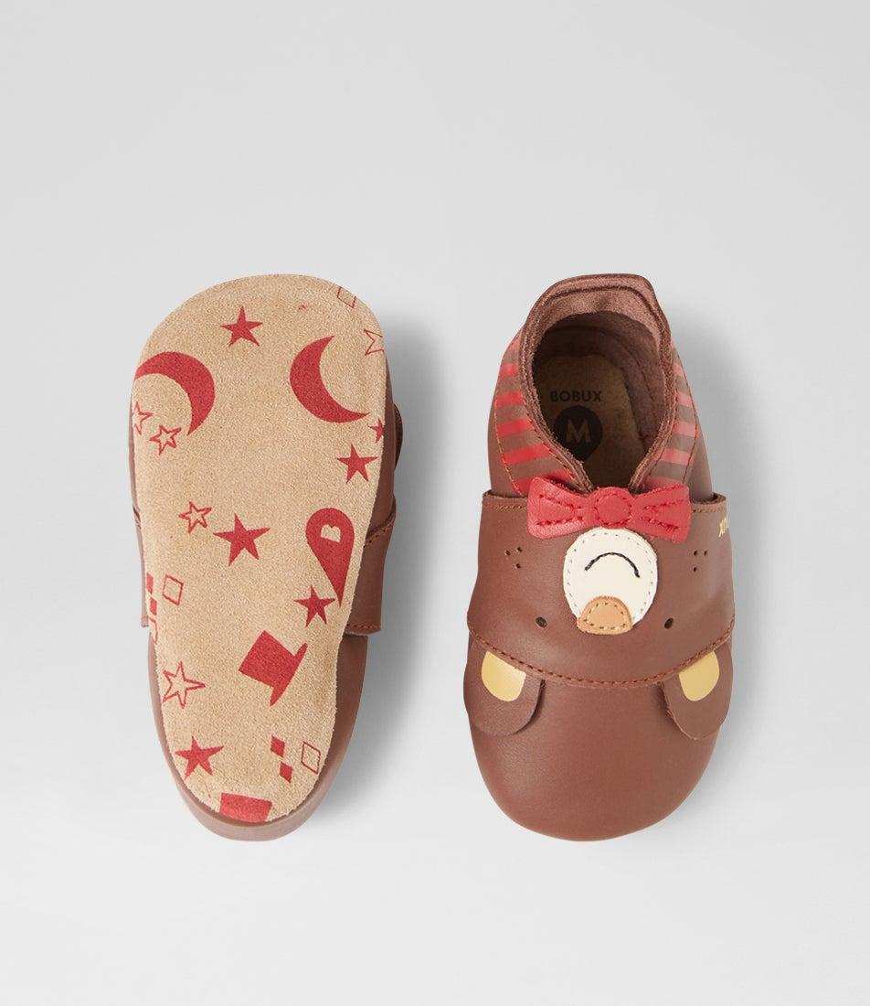Bobux Ss Smart Bear Cappuccino Leather Flat Shoes