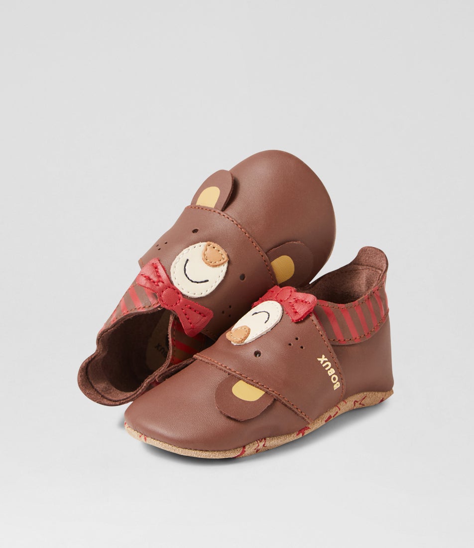 bobux Ss Smart Bear Cappuccino Leather Flat Shoes