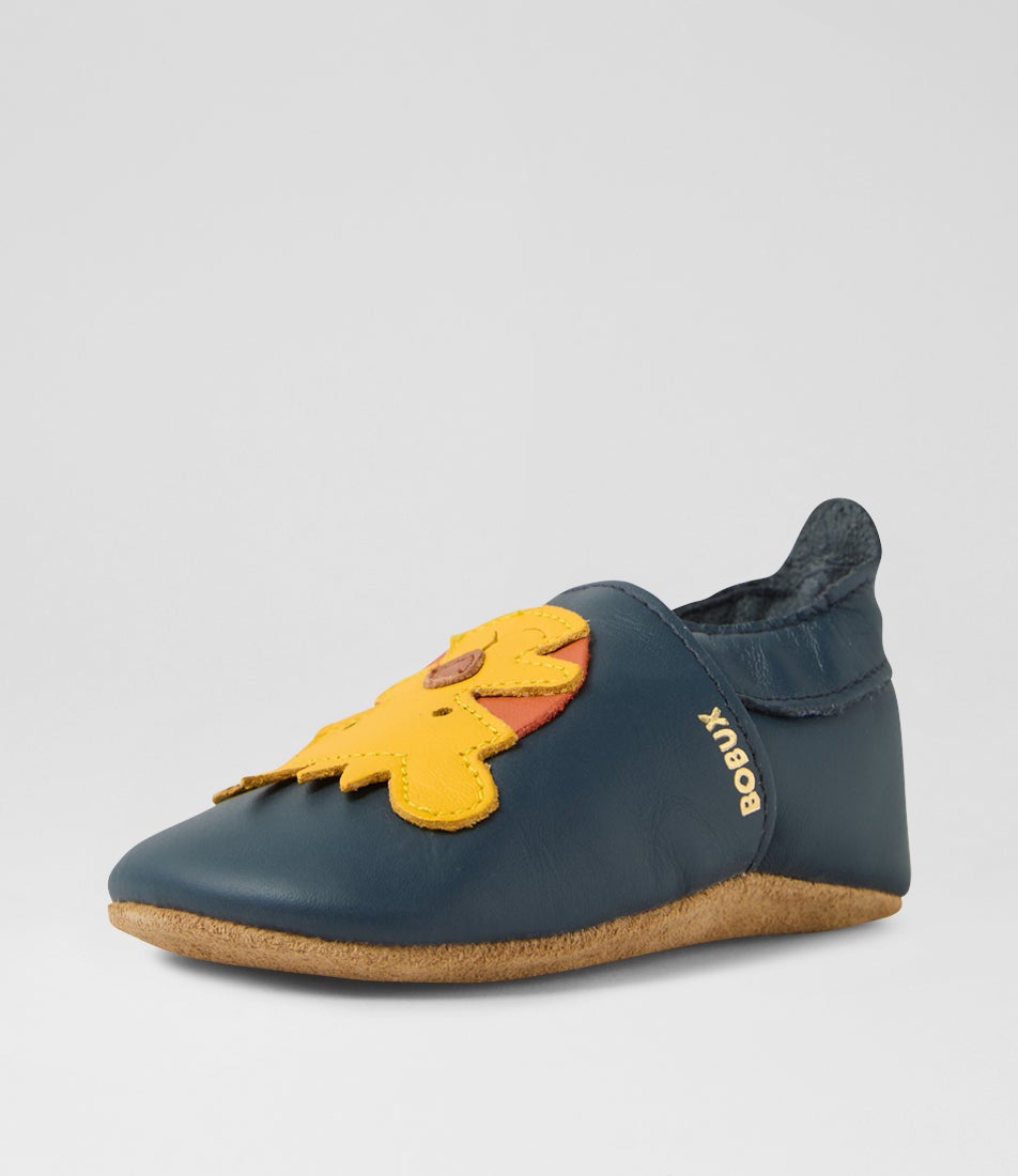 Bobux Ss Tiger Infant Navy Leather Flat Shoes