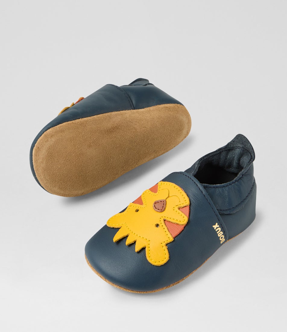 Bobux Ss Tiger Infant Navy Leather Flat Shoes