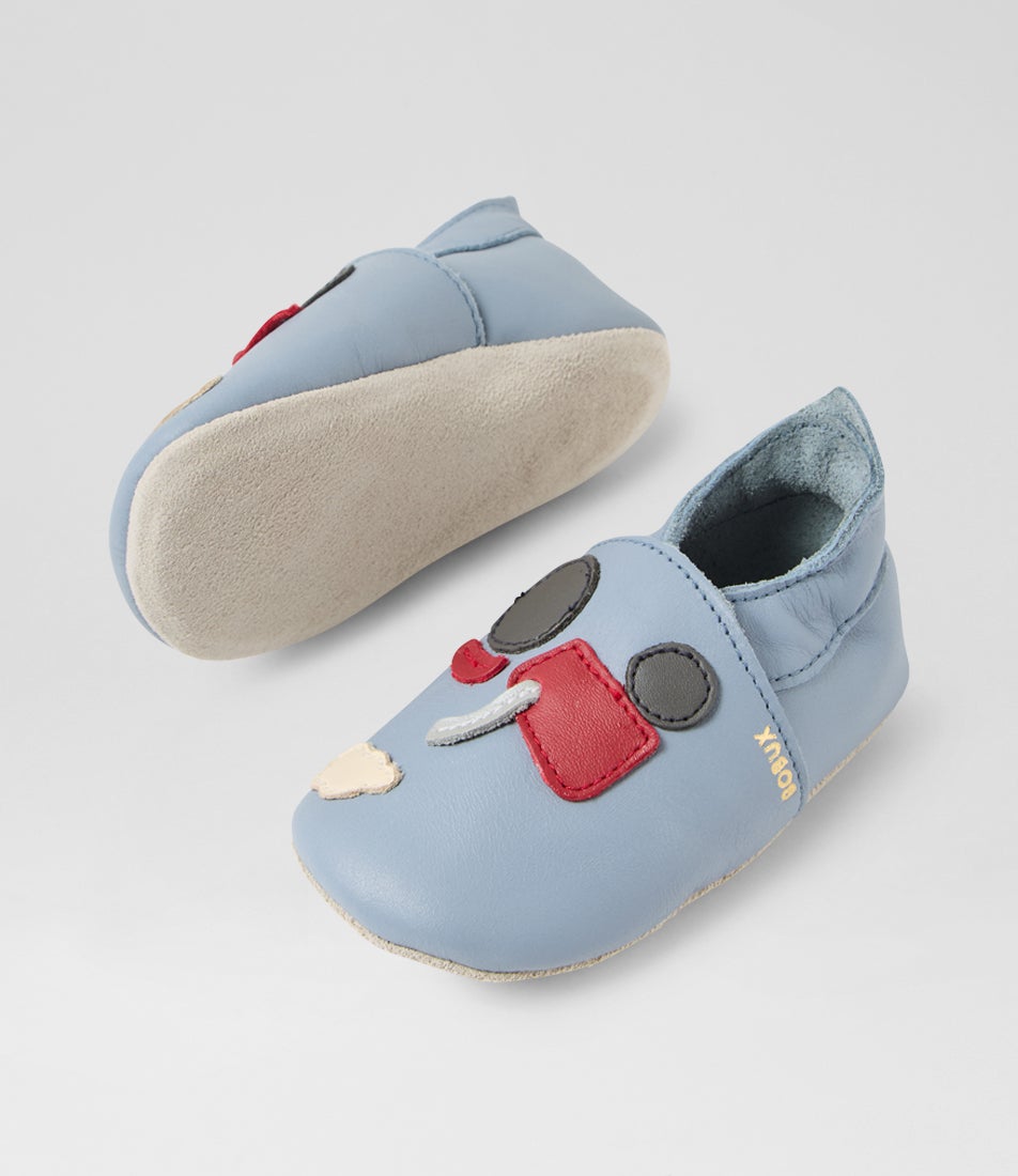 Bobux Ss Tracks Infant Slate Leather Flat Shoes
