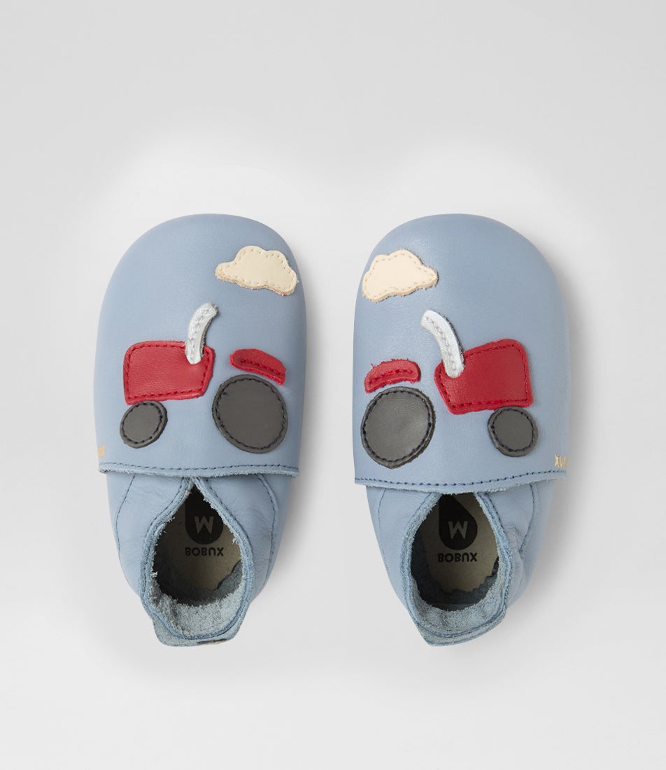 bobux Ss Tracks Infant Slate Leather Flat Shoes