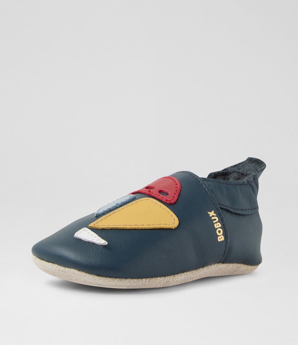 Bobux Ss Yacht Infant Navy Leather Flat Shoes