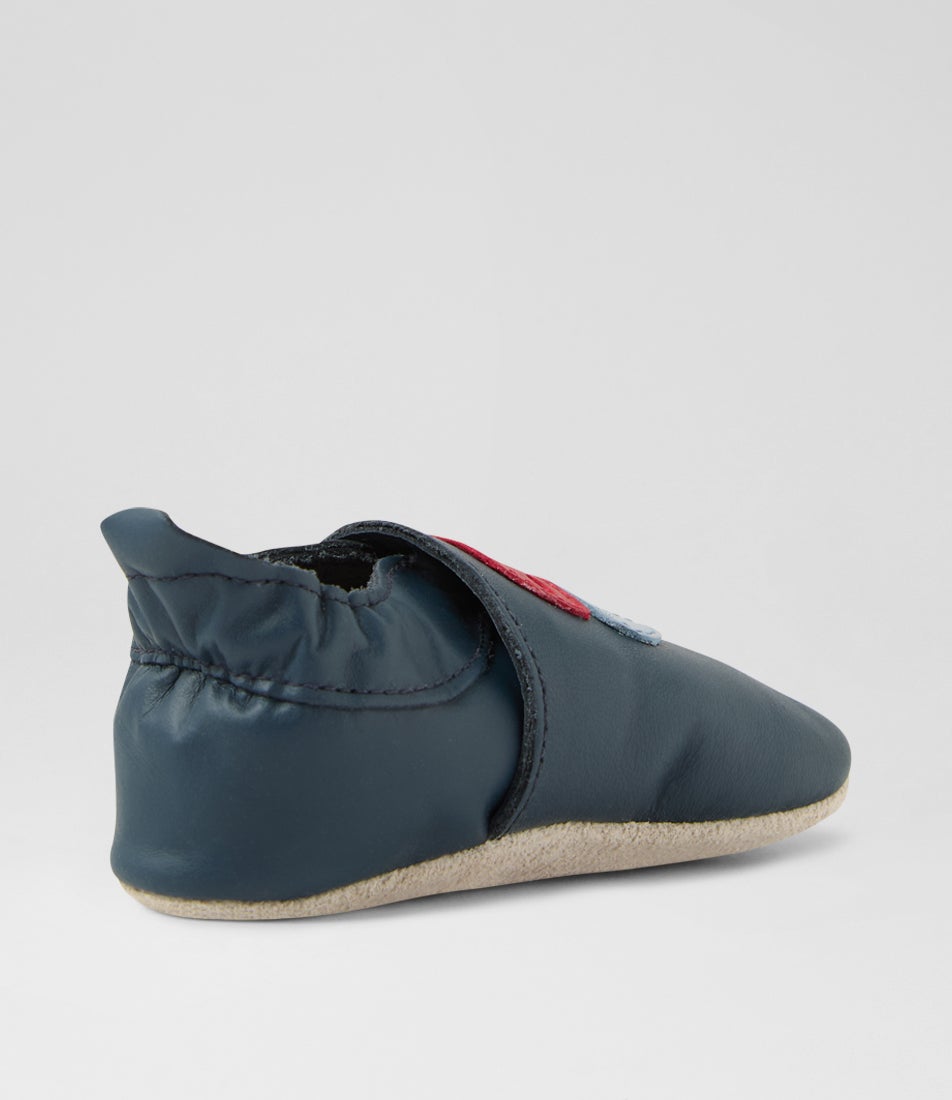 Bobux Ss Yacht Infant Navy Leather Flat Shoes