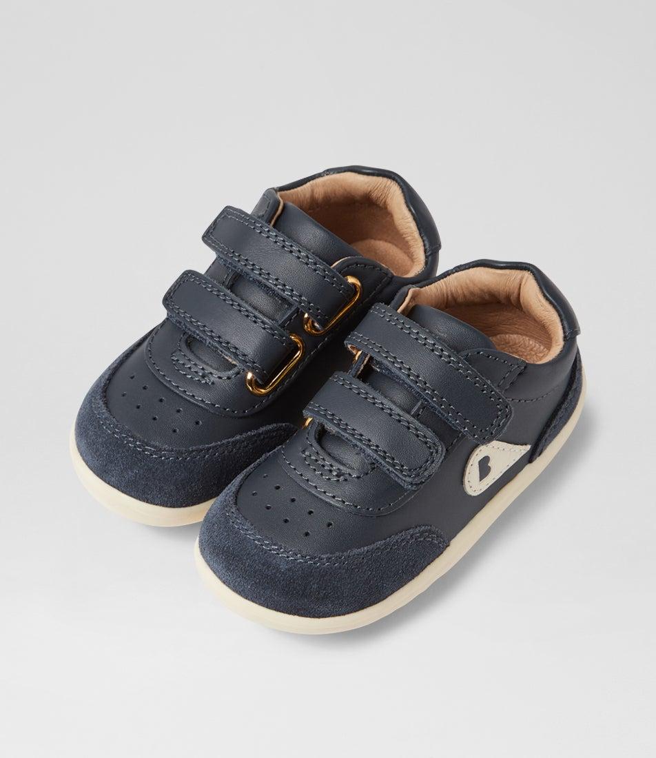 bobux Su Champ Infant Navy Leather Flat Shoes