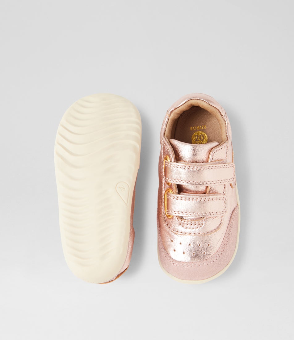 Bobux Su Champ Rose Gold Leather Flat Shoes