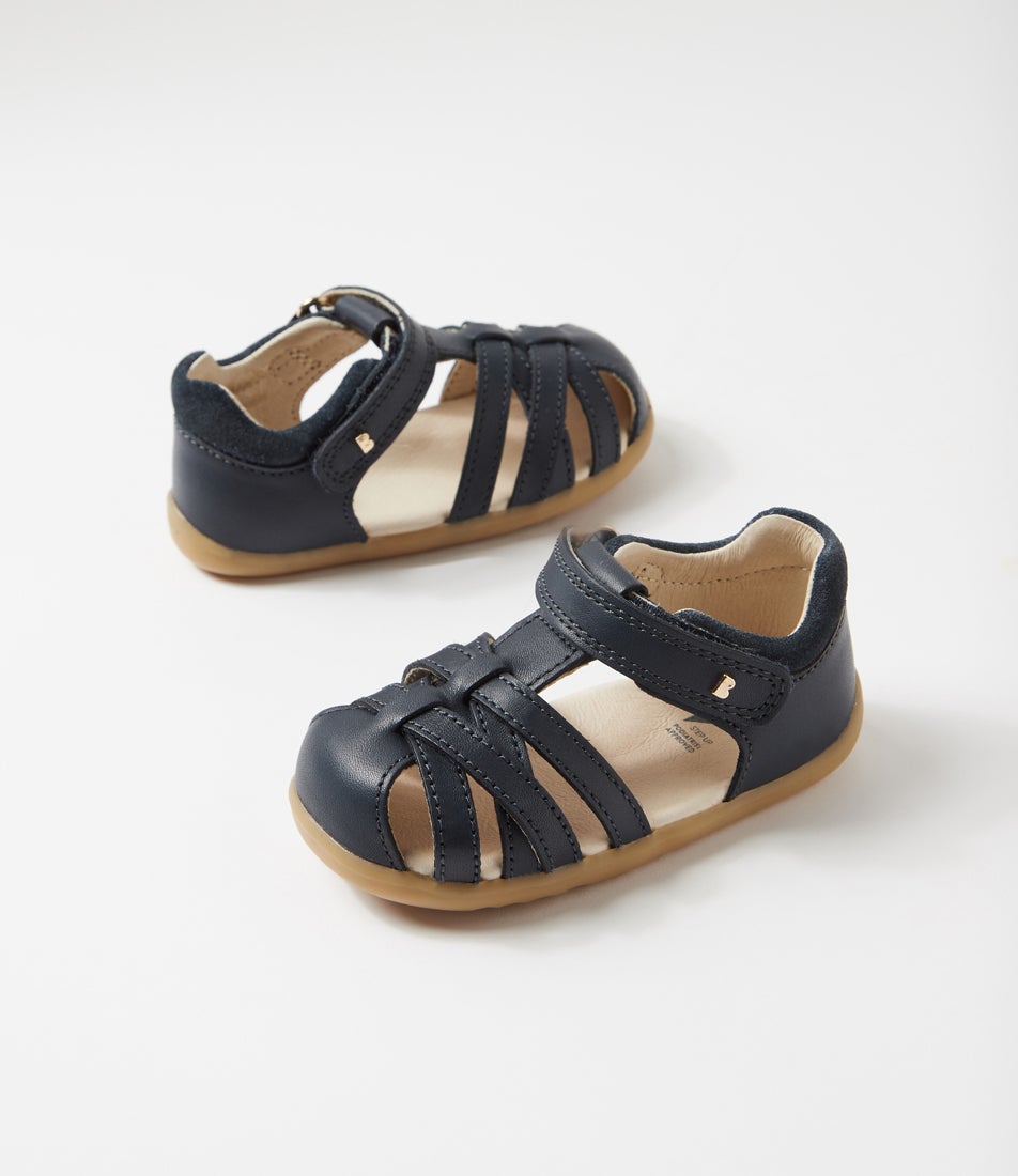 bobux Su Cross Jump Infant Navy Leather Sandals