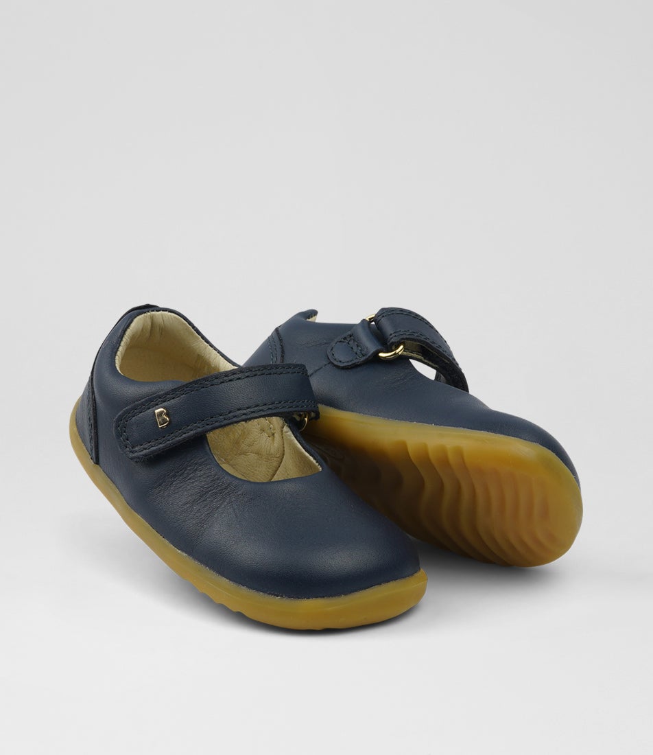 Bobux Su Delight Infant Navy Leather Flat Shoes