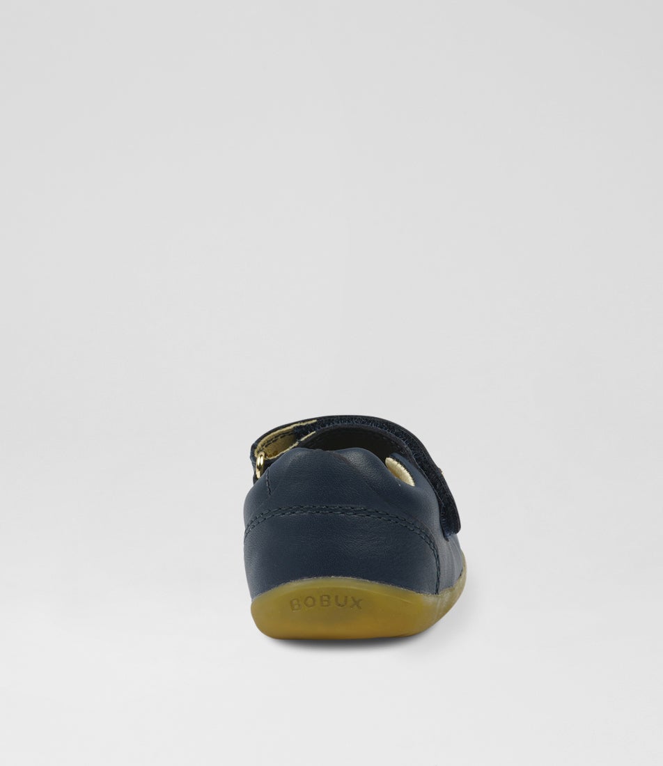 Bobux Su Delight Infant Navy Leather Flat Shoes