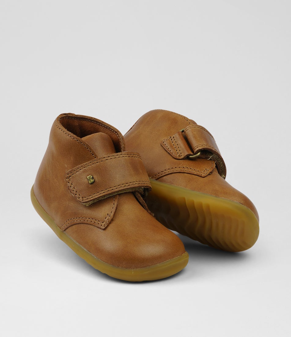 Bobux Su Desert Infant Caramel Leather Ankle Boots