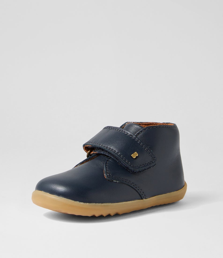 bobux Su Desert Infant Navy Leather Ankle Boots