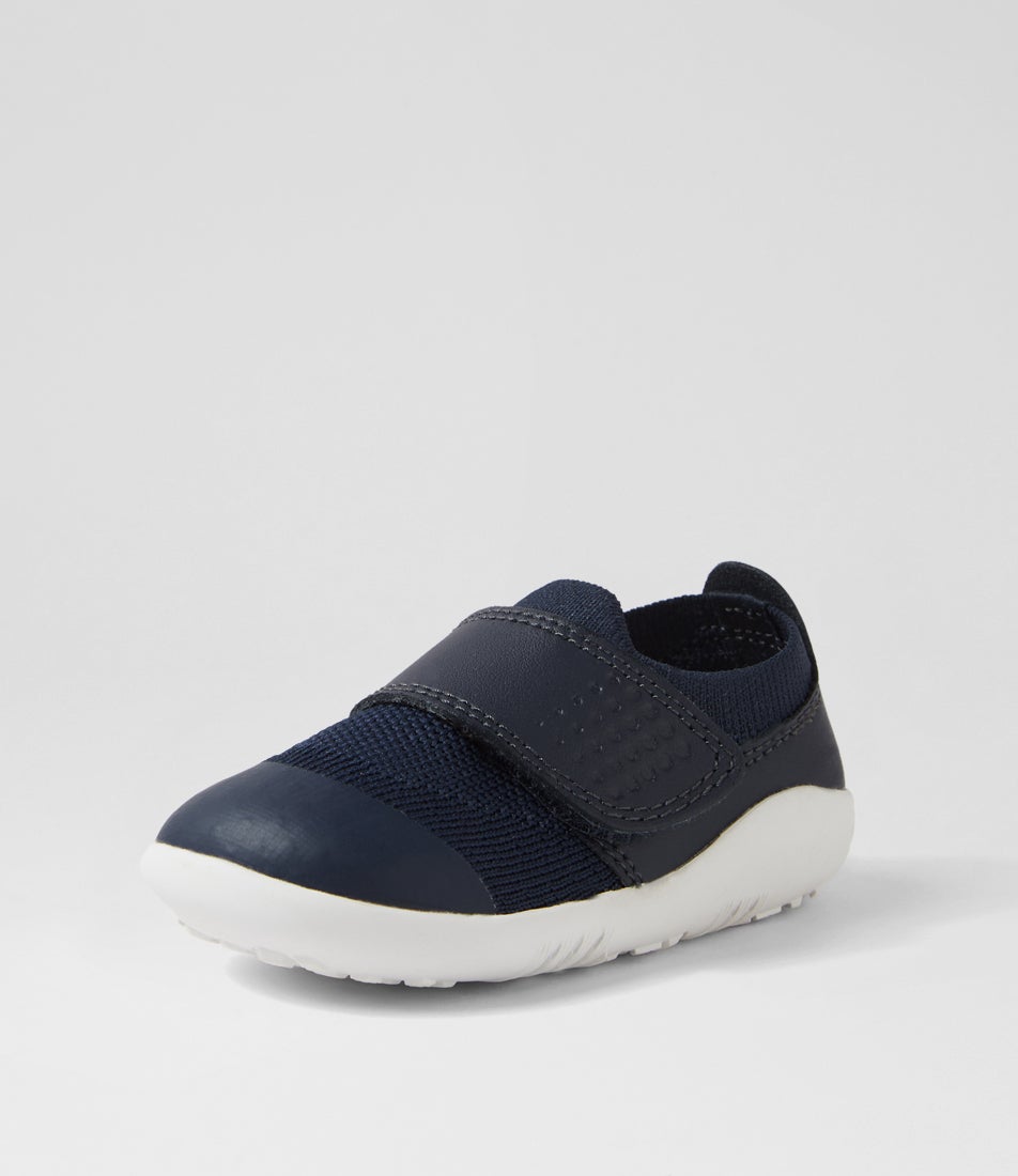 Bobux Su Dimension 3 Infant Navy Fabric Flat Shoes