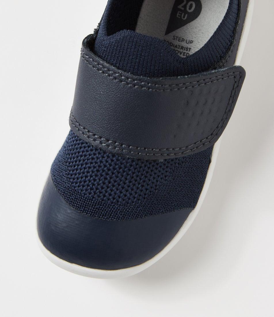 Bobux Su Dimension 3 Infant Navy Fabric Flat Shoes