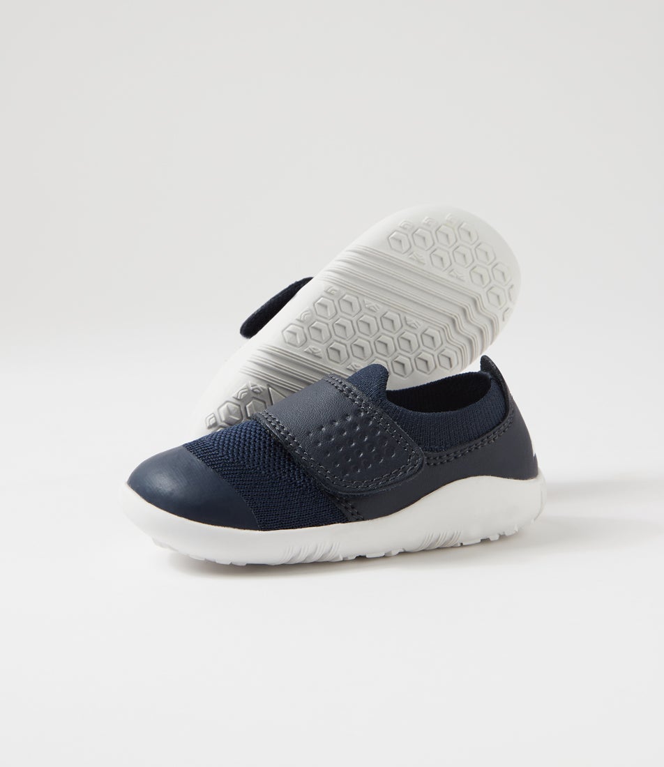 bobux Su Dimension 3 Infant Navy Fabric Flat Shoes