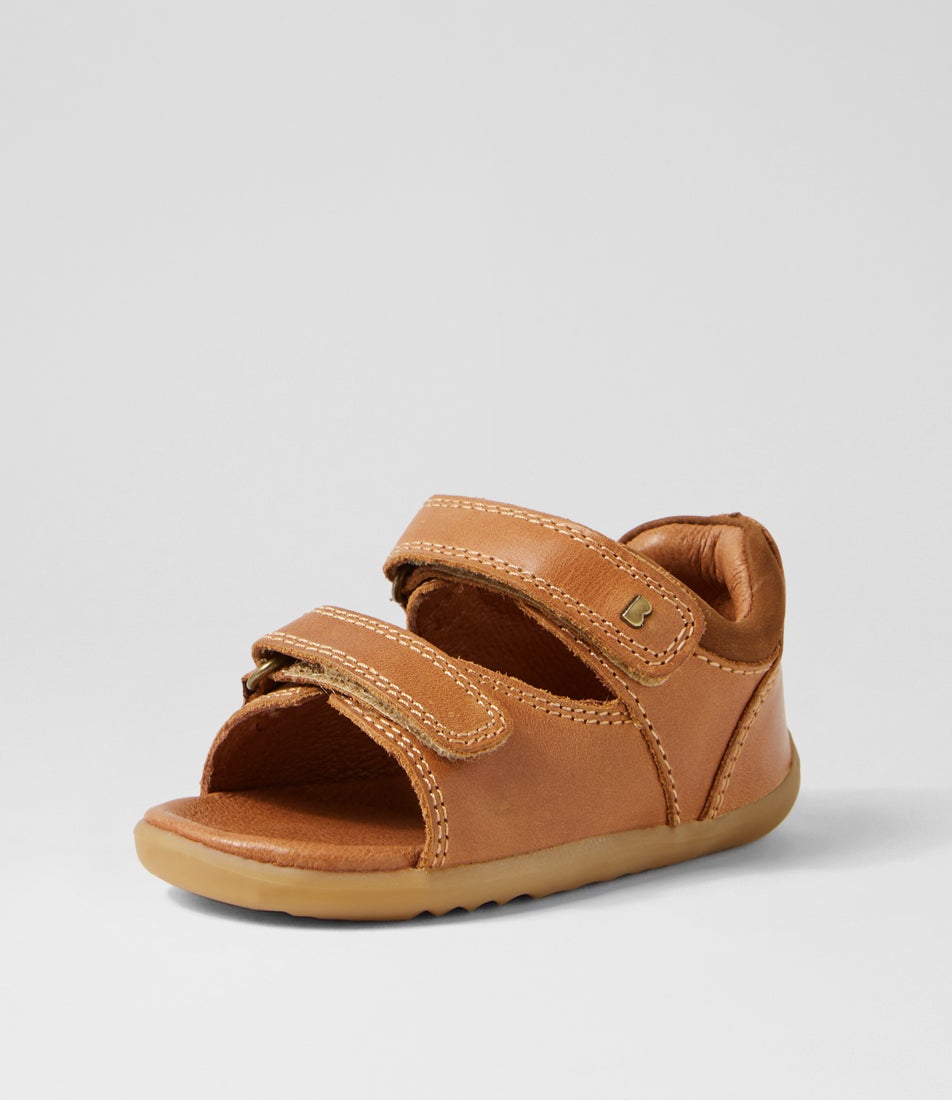 Bobux Su Driftwood Infant Caramel Leather Sandals
