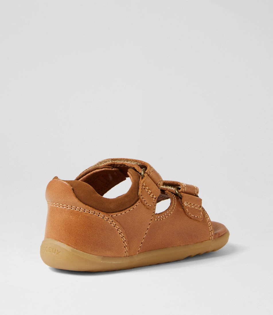 Bobux Su Driftwood Infant Caramel Leather Sandals
