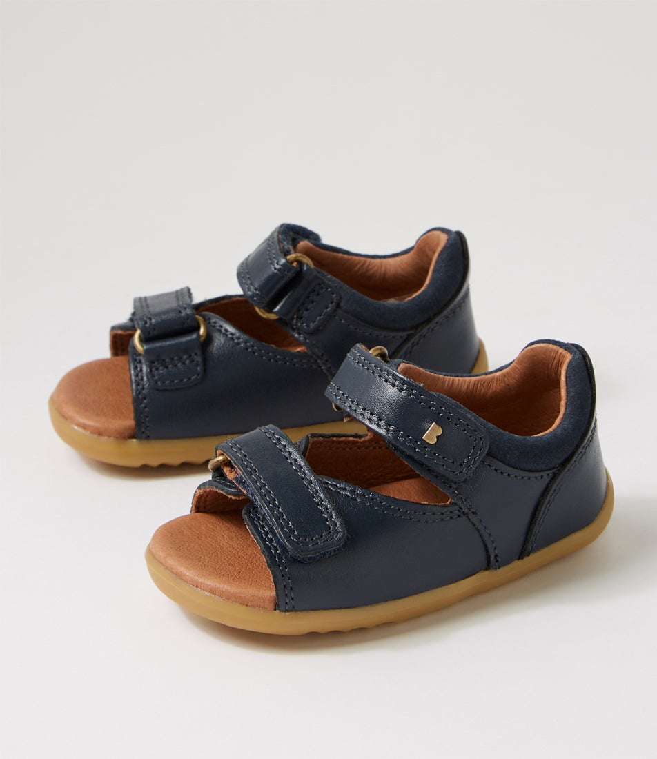 bobux Su Driftwood Infant Navy Leather Sandals