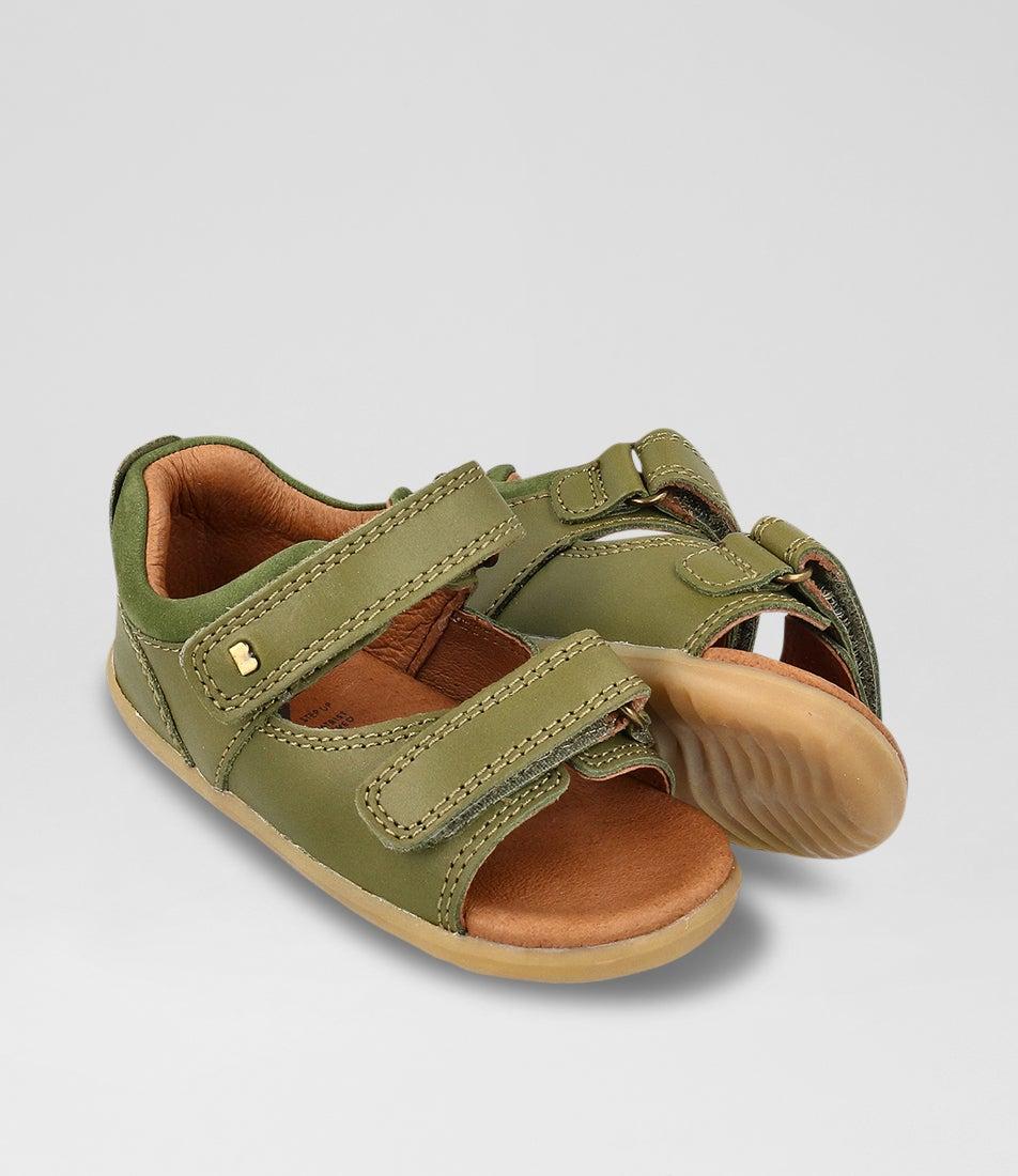 Bobux Su Driftwood Infant Sea Kelp Leather Sandals