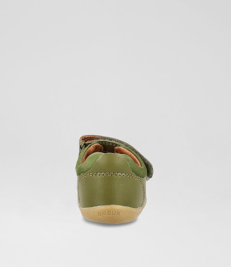 Bobux Su Driftwood Infant Sea Kelp Leather Sandals