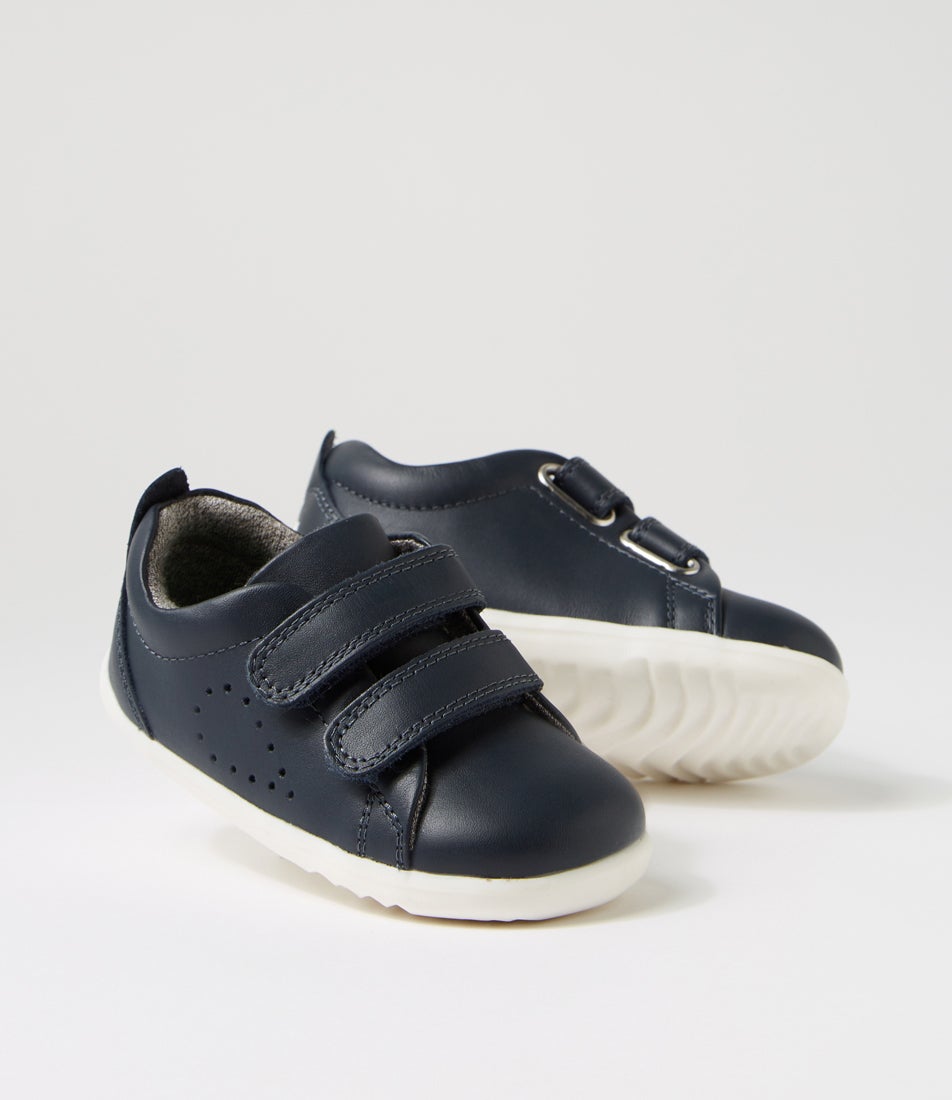 Bobux Su Grass Court Infant Navy Leather Sneakers