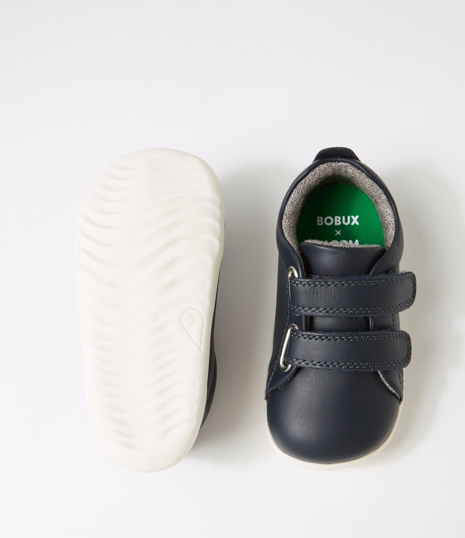 Bobux Su Grass Court Infant Navy Leather Sneakers