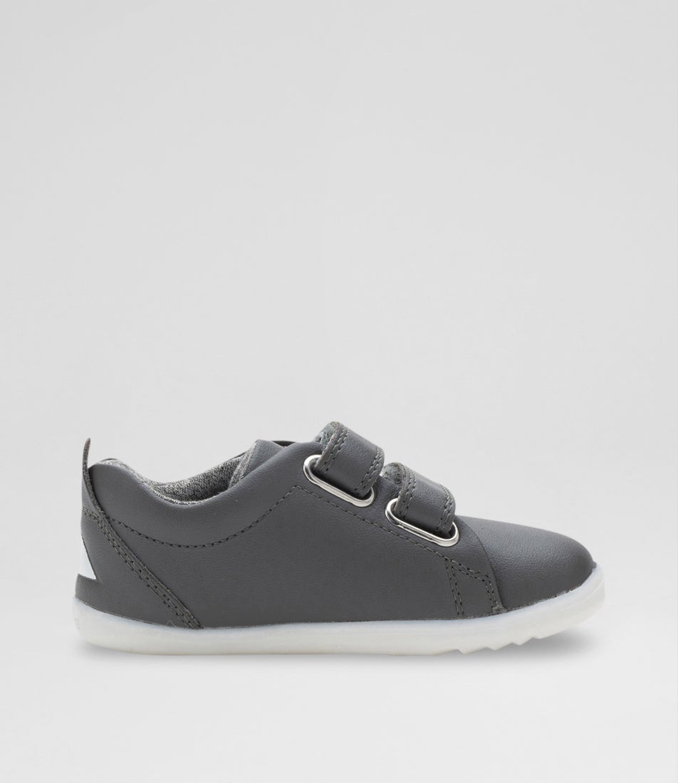 bobux Su Grass Court Infant Smoke Leather Sneakers